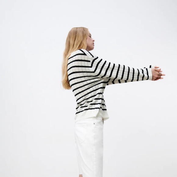Zara linen blend knit sweater - Picture 4 of 10